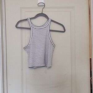 Juniors Windsor Black and White Sleeveless Tank Top Size Large